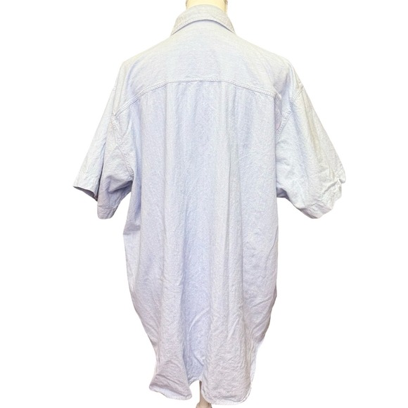 Vintage Embroidered Denim Button Up Shirt Floral Butterfly Cottagecore XL - Picture 3 of 8